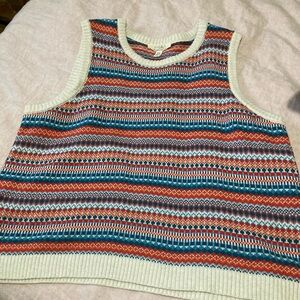 Cute fair-isle cotton vest from British brand Seasalt size large